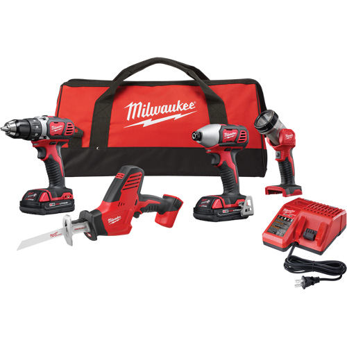M18 Cordless 4-Tool Combo Kit, Lithium-Ion, 18 V Moffatt Supply & Specialties