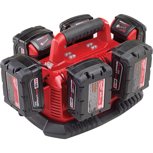 Chargeur de type s&eacute;quentiel pour six piles M18, 18 V, Lithium-ion Moffatt Supply & Specialties