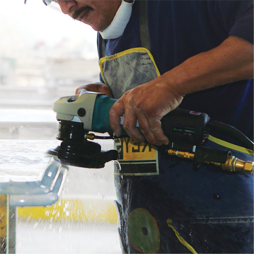 Electronic Stone Polisher, 4" Pad, 7.9 A, 2000-4000 RPM Moffatt Supply & Specialties