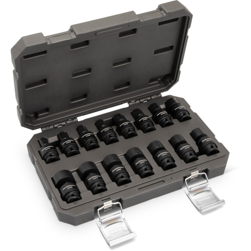 15-Piece 3/8" Drive 6 Point Universal Impact Metric Flex Socket Set Moffatt Supply & Specialties