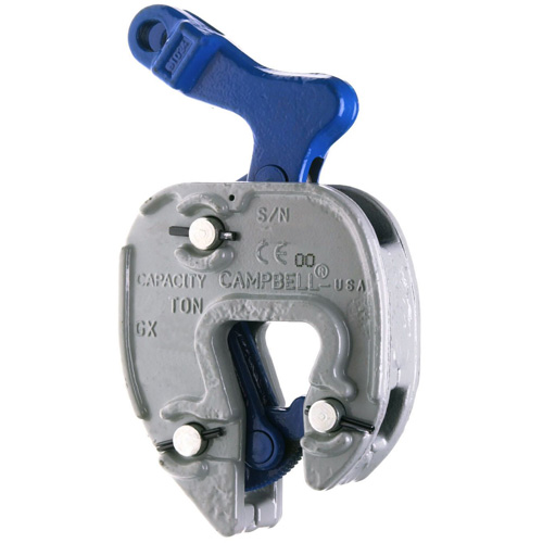 Serre-plaque GX avec attache de chaînette, 1000 lb (0,5 tonne), Ouverture de la m&acirc;choire de 1/16" - 5/16" Moffatt Supply & Specialties