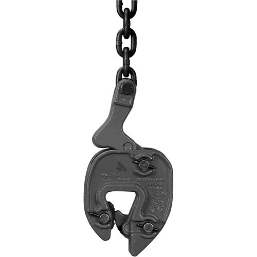 Serre-plaque GX avec attache de chaînette, 1000 lb (0,5 tonne), Ouverture de la m&acirc;choire de 1/16" - 5/16" Moffatt Supply & Specialties