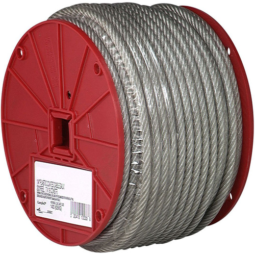 Wire Cable, 200' (60.96 m) x 1/4", 1400 lbs. (0.7 tons), Vinyl Coated Moffatt Supply & Specialties