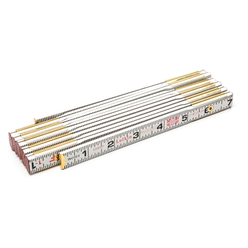 R&egrave;gle en bois pliante, 6' lo, Bois, Graduations de 1/6" Moffatt Supply & Specialties