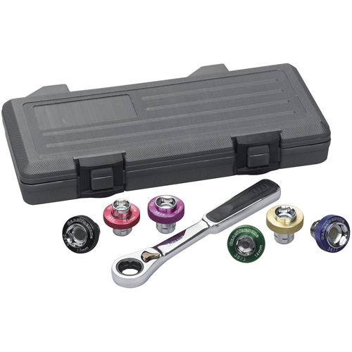 6 Point Magnetic Oil Drain Plug Metric Socket Set, 7 Pieces, 3/8" Drive Size Moffatt Supply & Specialties