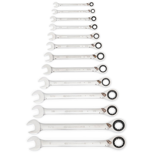 Jeu de cl&eacute;s &agrave; cliquets r&eacute;versibles SAE &agrave; 12 pans et 72 dents, Combinaison, 13 morceaux, Imp&eacute;rial Moffatt Supply & Specialties