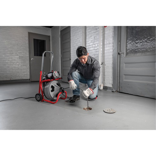 D&eacute;gorgeoir auto-aliment&eacute; K-400 a/c&acirc;ble C-45IW, &eacute;lectrique, 1/2" x 75' et 3/8" x 100' Moffatt Supply & Specialties