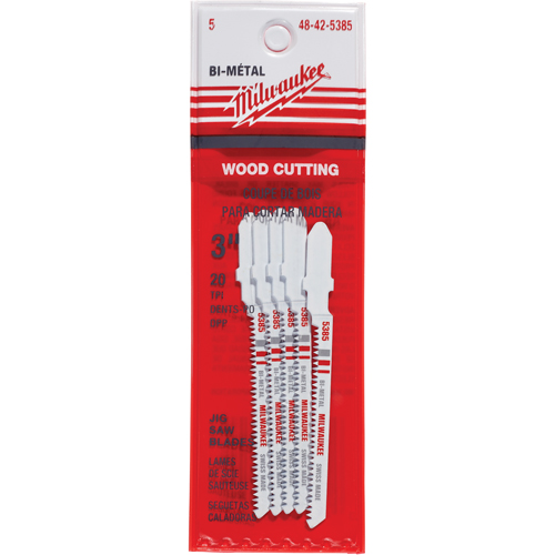 Lame de scie sauteuse, Bim&eacute;tal, Tige en T, 3" lo, 20 dents par pouce Moffatt Supply & Specialties