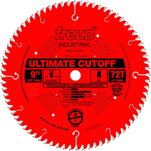 TCS Industrial Saw Blade - Crosscut & Finishing, 9", 72 Teeth, Wood Use Moffatt Supply & Specialties