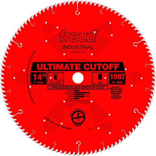 TCS Industrial Saw Blade - Crosscut & Finishing, 14", 108 Teeth, Wood Use Moffatt Supply & Specialties