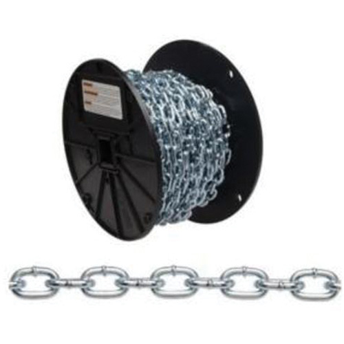 Chaîne torsad&eacute;e, Acier &agrave; faible teneur en carbone, #4 x 100' (30,4 m) l, Charge d'utilisation 215 lb (0,1075 tonne) Moffatt Supply & Specialties