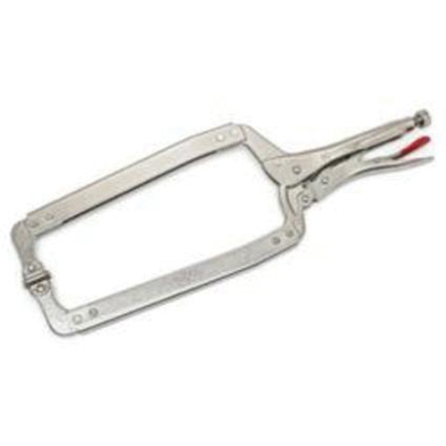 Pince-&eacute;tau en C avec plaquettes pivotantes, Longueur 18", Pinces serre-joints Moffatt Supply & Specialties