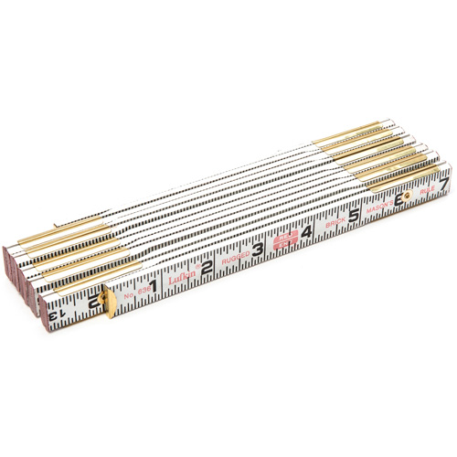 R&egrave;gle de maçon Red End, 6' lo, Bois, Graduations de 1/16" Moffatt Supply & Specialties