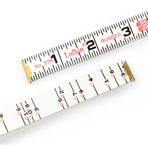 R&egrave;gle de maçon Red End, 6' lo, Bois, Graduations de 1/16" Moffatt Supply & Specialties