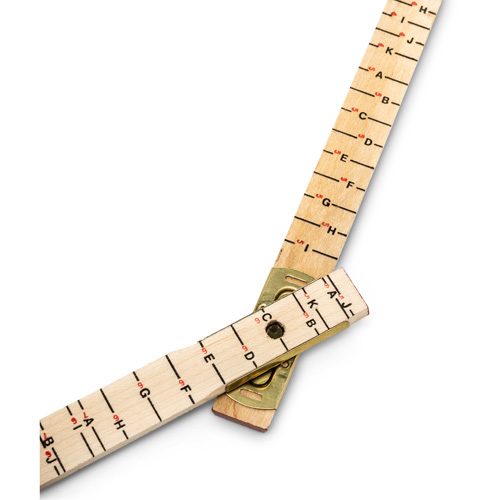Red End&reg; Oversized Brick Mason Rule, 6' L, Wood, 1/16" Graduations Moffatt Supply & Specialties