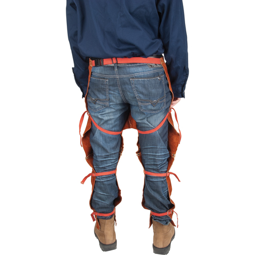 Leather Split Leg Apron & Chaps, 40" L, Lava Brown Moffatt Supply & Specialties