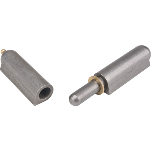 Weld-On Hinge, 0.787" Dia. x 5.906" L, Mild Steel w/Fixed Steel Pin Moffatt Supply & Specialties