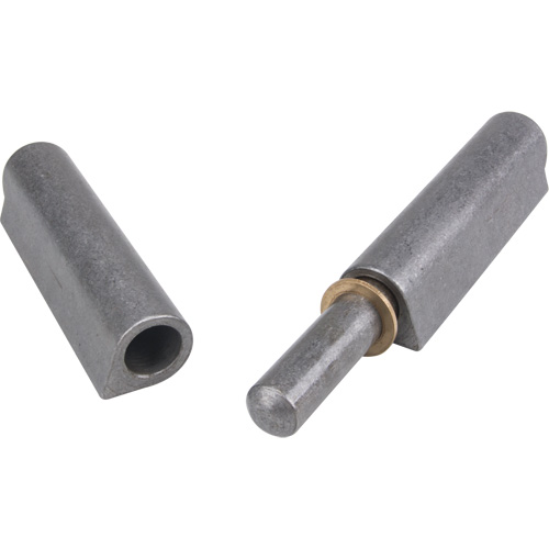 Weld-On Hinge, 1.102" Dia. x 10.236" L, Mild Steel w/Fixed Steel Pin Moffatt Supply & Specialties