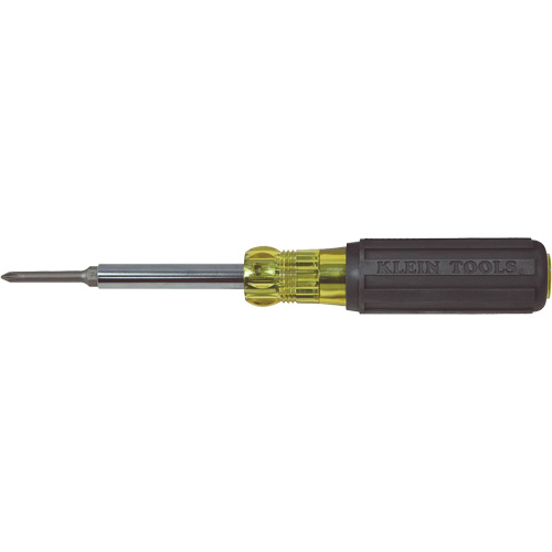 6-in-1 Multi-Bit Screwdriver/Nut Driver, Extended Reach, 9-1/8" L, Cushion Grip Handle Moffatt Supply & Specialties