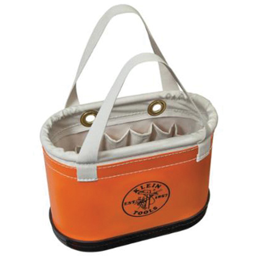 Hard-Body Oval Bucket, 14" L x 7" W x 10" H, Plastic, Orange Moffatt Supply & Specialties
