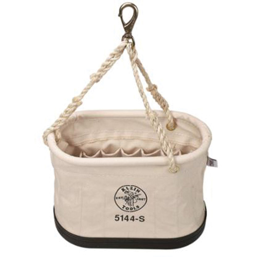 Seau ovale, Toile, 15 pochettes, Naturel Moffatt Supply & Specialties