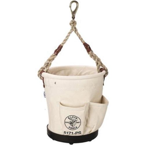 Tapered-Wall Bucket, 12" L x 9" W x 12" H, Canvas, Natural Moffatt Supply & Specialties