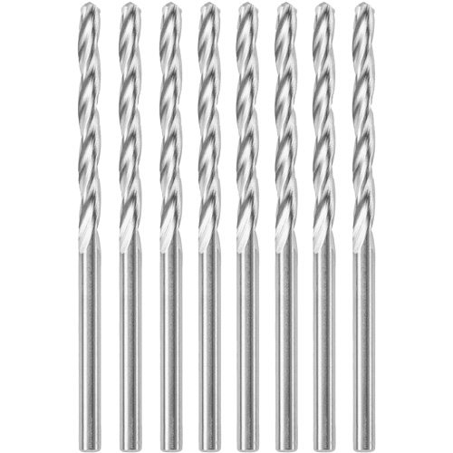 8-Piece Standard Point Spiral Saw Bit with 1/8" Diameter, 1/8", 1" Flute Moffatt Supply & Specialties