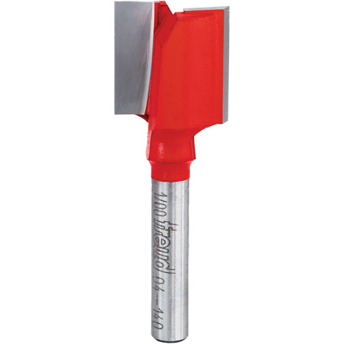 Fraise - foret droit &agrave; double cannelure, 3/4" dia, 1" ha, 2-1/8" lo, 1/4" Manche Moffatt Supply & Specialties