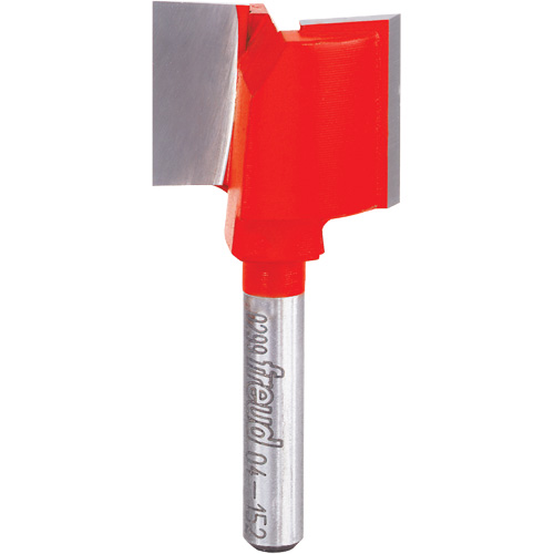 Fraise - foret droit &agrave; double cannelure, 1" dia, 3/4" ha, 2" lo, 1/4" Manche Moffatt Supply & Specialties
