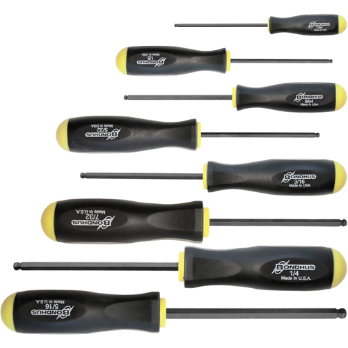 Ball Driver Screwdriver Sets - SAE, 8 Pcs. Moffatt Supply & Specialties