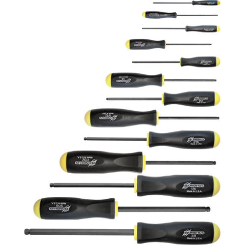 Ball Driver Screwdriver Sets - SAE, 13 Pcs. Moffatt Supply & Specialties