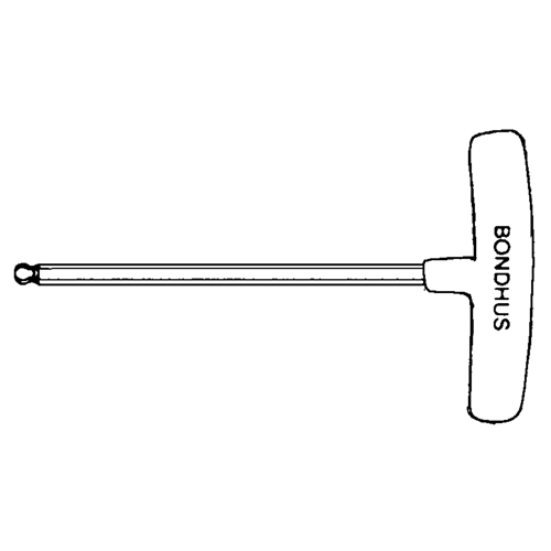 Cl&eacute; hexagonale individuelle SAE, embout Sph&eacute;rique, 3/32" x 6" lo, Poign&eacute;e en T Moffatt Supply & Specialties