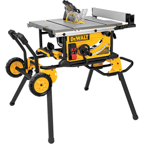 Jobsite Table Saw With Rolling Stand, 15 A, 4800 RPM Moffatt Supply & Specialties