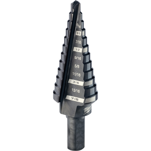 Foret &eacute;tag&eacute; no 4, 3/16" - 7/8", Incr&eacute;ments de 1/16", Acier rapide Moffatt Supply & Specialties