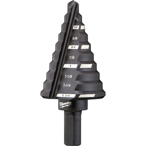 #5 Step Drill Bit, 1/4" - 1-3/8" , 1/8" Increments, High Speed Steel Moffatt Supply & Specialties