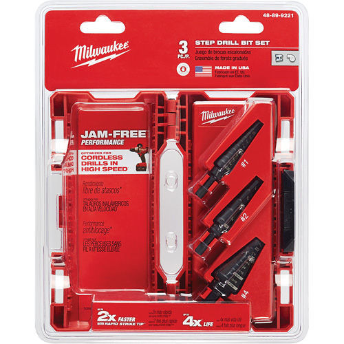 Step Drill Bit Set, 3 Pieces, High Speed Steel Moffatt Supply & Specialties