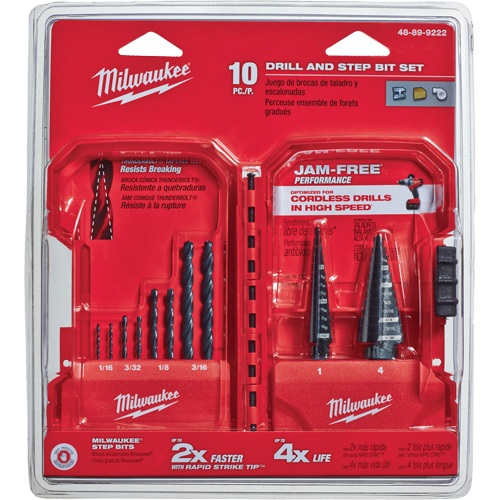 Step Drill Bit Set, 10 Pieces, High Speed Steel Moffatt Supply & Specialties