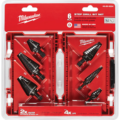 Step Drill Bit Set, 6 Pieces, High Speed Steel Moffatt Supply & Specialties