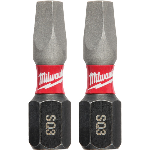 Shockwave Insert Bits, Square, #3, 1/4" Drive Moffatt Supply & Specialties