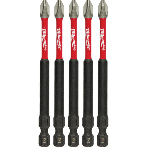 Shockwave Impact Power Bits, Phillips, #2 Tip, 1/4" Drive Size, 3-1/2" Length Moffatt Supply & Specialties