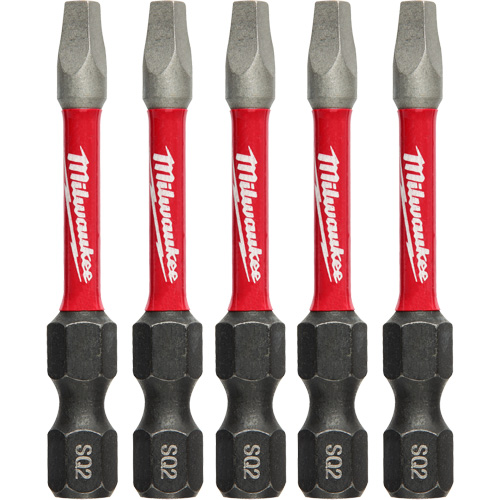 Shockwave Impact Power Bits, Square, #2 Tip, 1/4" Drive Size, 2" Length Moffatt Supply & Specialties