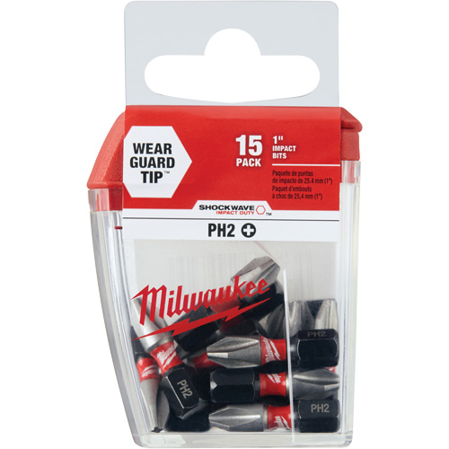 Forets &agrave; chocs Shockwave, Phillips, #2, Prise 1/4" Moffatt Supply & Specialties