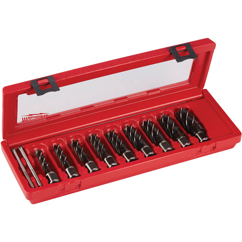 Annular Cutter Drill Bit Set, 9 Pieces, High Speed Steel Moffatt Supply & Specialties