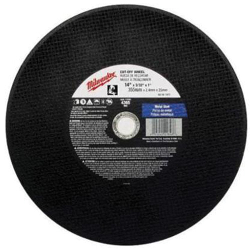 General Purpose Cut-Off Wheels, 14" x 3/32", 1" Arbor, Type 1, Aluminum Oxide, 4365 RPM Moffatt Supply & Specialties