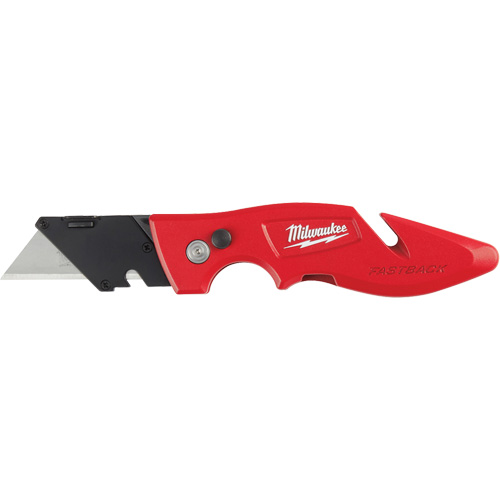 Couteau utilitaire rabattable Fastback, 2" lame, lame en Acier au carbone, poign&eacute;e en M&eacute;tal Moffatt Supply & Specialties