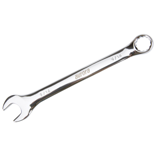 Combination Wrench, 12 Point, 9/16", Chrome Finish Moffatt Supply & Specialties