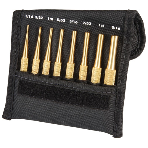 Brass Drive Pin Punch Set, 8 Pieces Moffatt Supply & Specialties