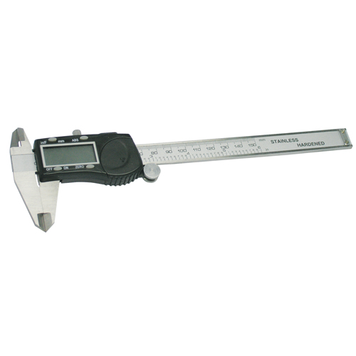 Digital Fractional Caliper, 0.005" (0.01 mm) Resolution, 0" - 6" ( 0 mm - 150 mm) Range Moffatt Supply & Specialties