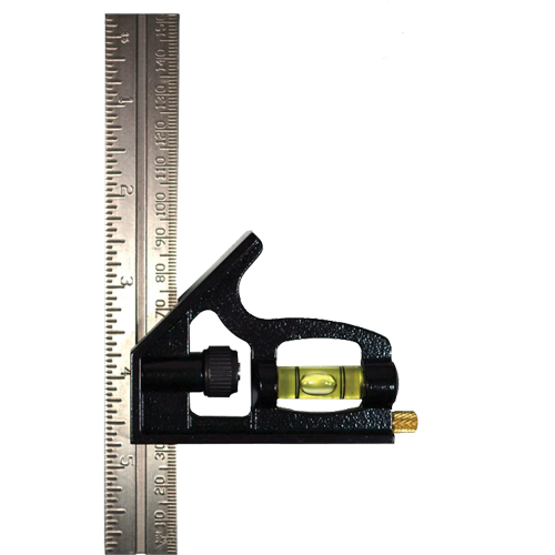 Johnson 406EM - Combination Square, 6" x 1" L, 1/32" Graduations, Steel, Plain Moffatt Supply & Specialties
