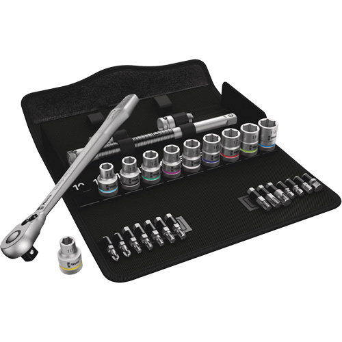 Zyklop Metric Metal Ratchet with Switch Lever Set, 29 Pcs, 1/2" Drive Size Moffatt Supply & Specialties